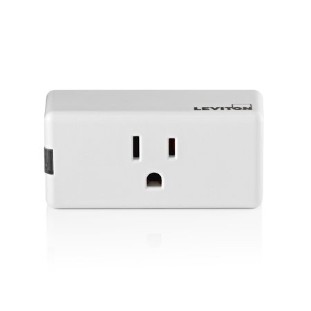LEVITON Decora Smart Grounded 1 outlets Wi-Fi Mini Plug-In D215P-1RW